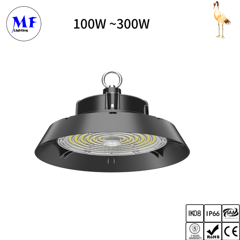High Power IP65 LED UFO High Bay Light Waterproof 100W-300W For Supermarket Workshop Underground Parking Lot