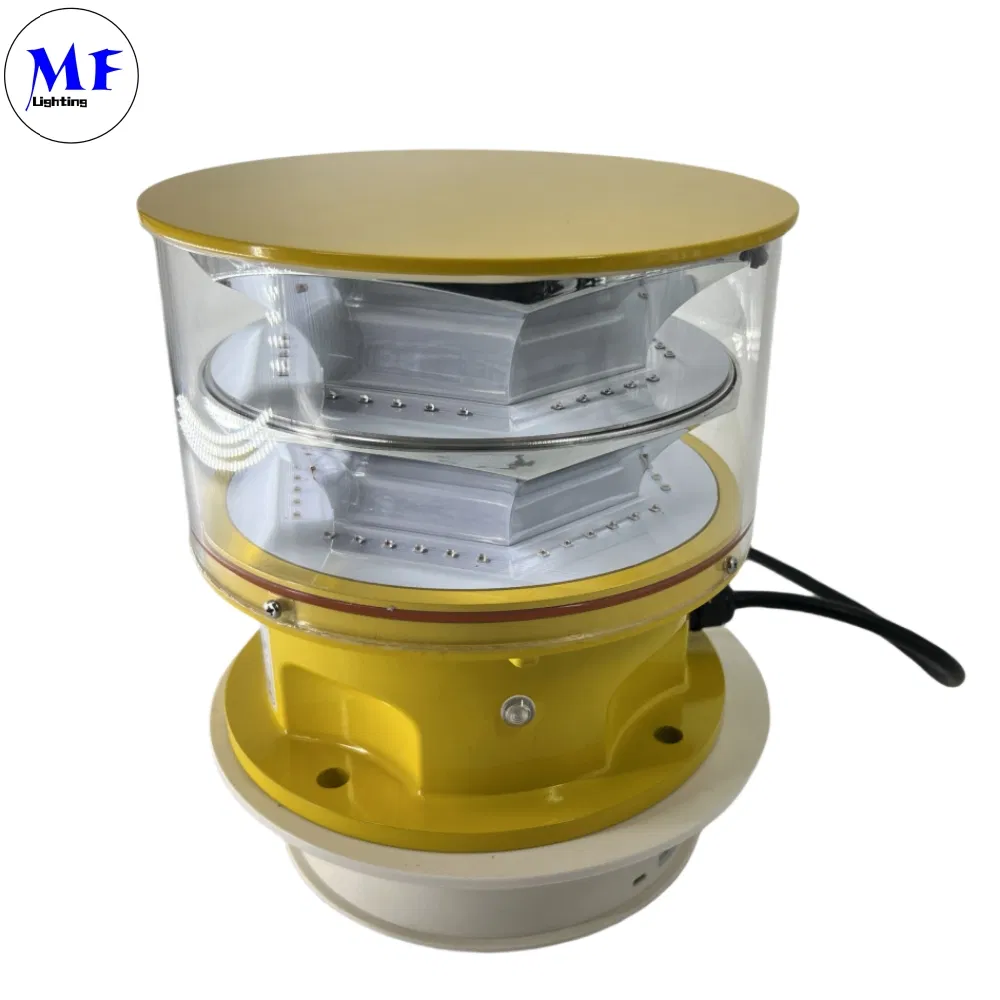 Đèn LED Phương tắc hàng không Photocell Die-Casting IP66Telecommunication Yellow Gas Oil Offshore Platform 1