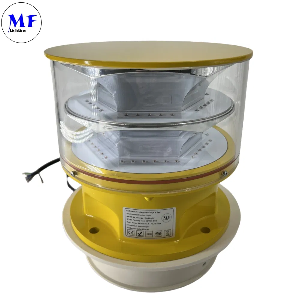 Đèn LED Phương tắc hàng không Photocell Die-Casting IP66Telecommunication Yellow Gas Oil Offshore Platform 2