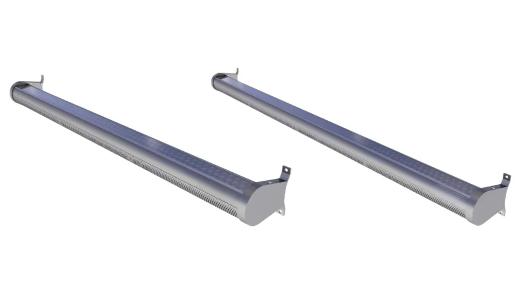 Đèn đường LED sân vườn bằng nhôm. Cực chống thấm nước, lắp đặt nhanh, màu bạc, cho cầu vượt, sân trong, đường đi, tường 0