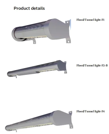 Đèn LED sân vườn bằng nhôm. Cực chống thấm nước, lắp đặt nhanh IP66 IK10 Đèn pha đường cao tốc, ngầm, kho, hầm mỏ, đường hầm 3