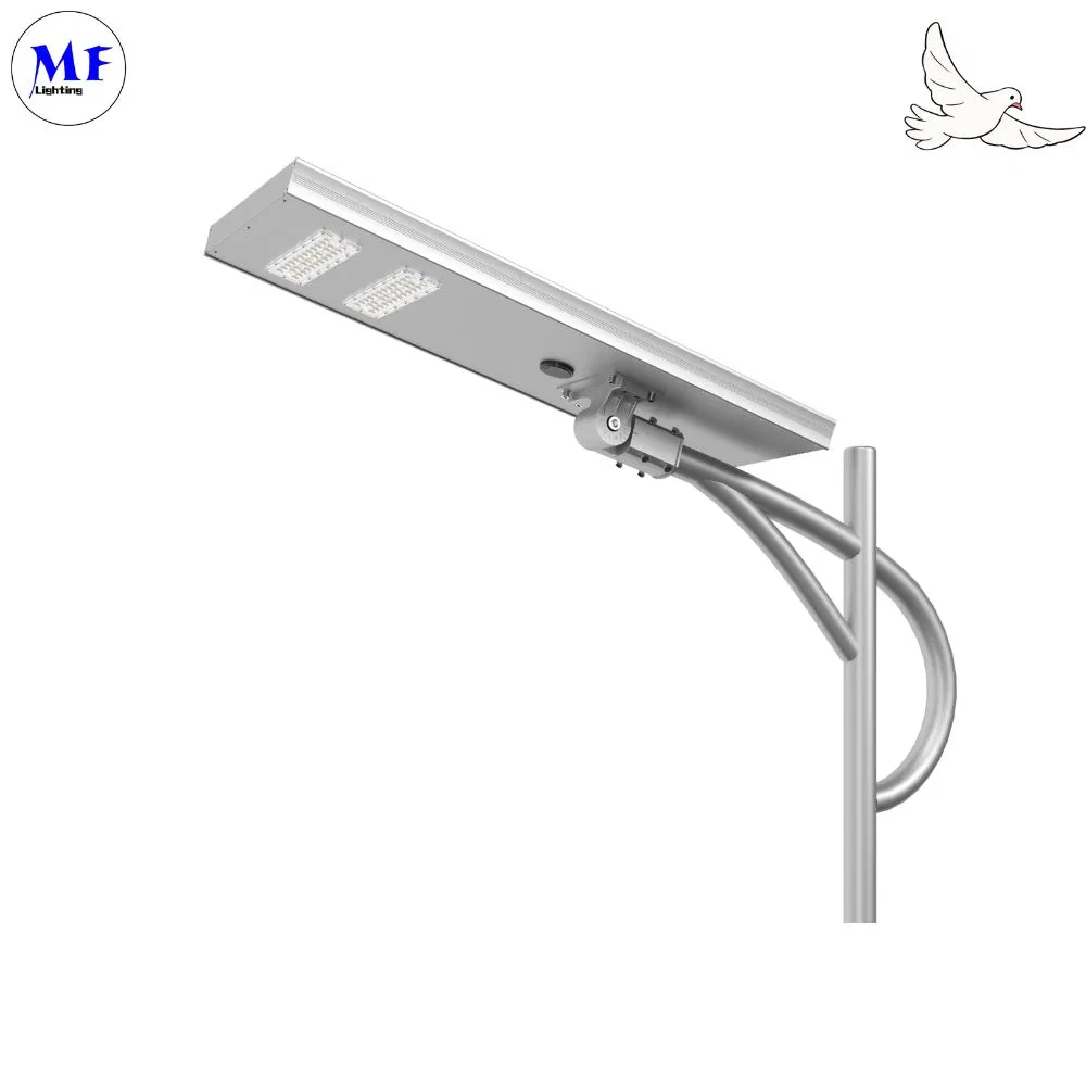 Đèn LED đường phố năng lượng mặt trời vườn ánh sáng cảm biến chuyển động màu trắng bạc 120W 100W 80W Alu. IP66 đường chân Villa sân 0