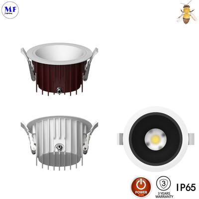 High Power COB LED Down Light Dimable 15W 30W 5 Inch 60W 8 Inch Bathroom Recessed Ceiling Downlight IP65 Waterproof Spot