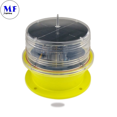 Solar Power LED Aviation Light With Red Green Yellow White Blue Flashing Navigation Marine Sea Boat Warning
