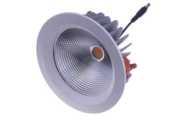 40WATT Waterproof IP65 COB LED Down lights 100Lumen/W , CRI>85 , 6 Inch , White Housing
