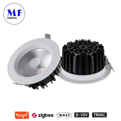 35W 100lm/W LED Spot Down Light Anti-Glare CCT Adjustable CRI90 Triac /0-10V/Dali-2/Tuya Zigbee Dimmable Beam Angle 60° Recessed COB for Commercial and Recidential Places