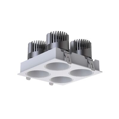 IP20 Frameless Four-Head Anti-Glare Dimmable LED Down Light Support Triac 0-10V Dali-2 Dt6 Dt8 Spot Light