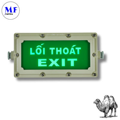 Đèn đèn LED thoát hiểm khẩn cấp biển báo ra ngoài tường gắn đèn Ni-CD 4W IP65 chống nổ sắt Bệnh viện sân bay hoảng loạn