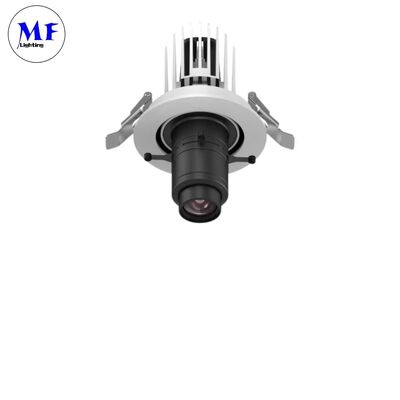 Đèn pha đường viền LED zoom có ​​thể điều chỉnh 20W Máy chiếu Gobo Gimbal Track Light với trình điều khiển Tridonic cho hiệu ứng ánh sáng động