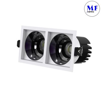 Đèn âm trần vuông nhôm 7W/10W/12W/15W/14W/20W/24W/30W/21W/30W/36W/45W 1 2 3 chóa Đèn LED âm trần thông minh điều chỉnh độ sáng CCT DALI 0-10V IP44 cho khách sạn