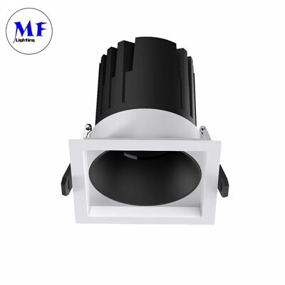 Lớp lắp đặt hình vuông bằng nhôm đúc nghiền IP20/IP44 15°/24°/36°/50° Đèn LED Triac 0-10V Dali-2 DALI DT8 Đèn Down Spot Đèn Down