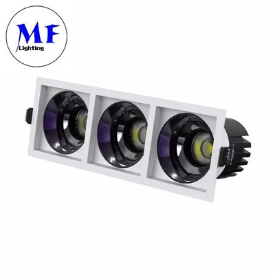 Đèn âm trần chống chói 7W10W12W15W, TRIAC/0-10V/DALI-2 có thể điều chỉnh độ sáng, 100lm/W CRI90, AC100-277V, 1/2/3 đầu