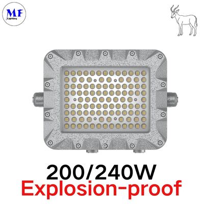 Atex IP66 IK08 Đèn đèn LED chống nổ 140LM/W 150W 200W 240W 300W 400W Với ống kính thủy tinh nóng cho dầu khí Khối khai thác hóa học