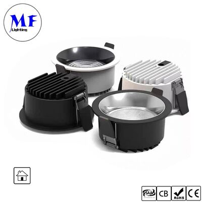 35W 160lm/W Spot Downlight Triac /0-10V/Dali/TUYA Zigbee Dimmable CRI90 IP20 góc chùm quang rộng 120° 8INCH/10INCH Đèn LED chống chói cho không gian thương mại và dân cư
