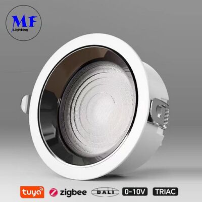 40W 160lm / W Đèn LED ngã xuống Triac /0-10V / Dali-2 góc chùm quang rộng có thể tắt 120 ° 8INCH / 10INCH Sức mạnh cao 80W Đèn LED chống chói cho không gian thương mại