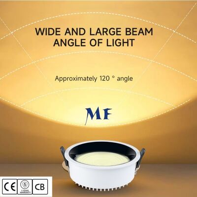 Ánh sáng LED xuống Vòng tròn có chiều rộng 120 độ 160lm/W IP44 Ik07 50W 60W 70W 80W 100W Dali Dim DT6 DT8 Tuya Zigbee