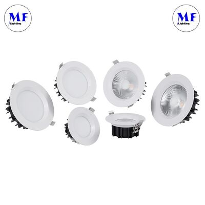 SMD Recessed 120° Wide Beam PC Milky Diffuser Anti-Glare UGR <19 Dimmable Die-Cast Aluminum Indoor Commercial LED spot light LED Down light