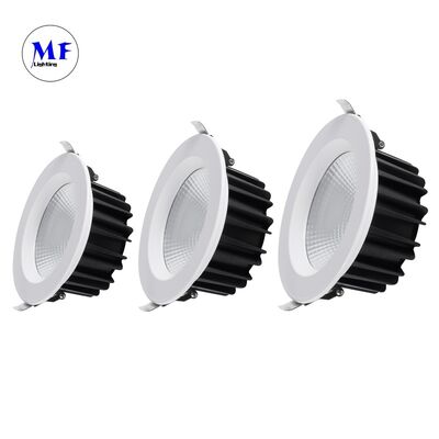 Giá nhà máy Clip mùa xuân Cài đặt 40W COB Downlight 2700-6000K Có thể điều chỉnh CCT CRI cao Ra90 Triac 0-10V Dali-2 Dali Dt8 Tuya Zigbee Đèn giảm độ