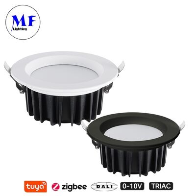 Đèn LED Spot Down Light 7W 100lm/W có thể điều chỉnh CCT CRI90 Triac /0-10V/Dali-2/Tuya Zigbee Góc chiếu 60° Âm trần chống chói SMD cho Thương mại và Dân dụng