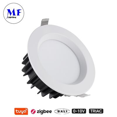 Đèn LED Spot Down Light 15W 100lm/W CCT Điều chỉnh được CRI90 Triac /0-10V/Dali-2/Tuya Zigbee Điều chỉnh độ sáng Góc chiếu 60° SMD Âm chống chói cho Thương mại và Dân dụng