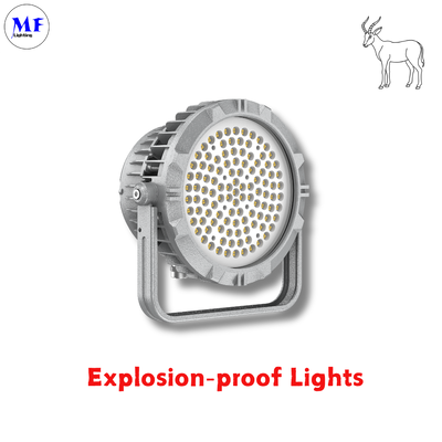 240W đèn LED chống nổ Ánh sáng lũ Atex được chứng nhận IP66 Ik08 bền tròn mạnh mẽ 240W dầu khí LNG Công nghiệp nền tảng biển khai thác mỏ hóa học công nghiệp