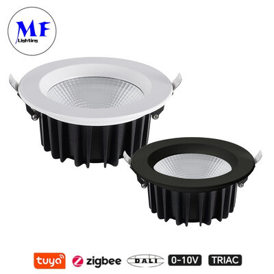 Giá xuất xưởng IP40 CCT Điều chỉnh Triac Dali Tuya Dimmable Smart Zigbee 35W 50W COB LED Đèn âm trần cho Không gian nhà bếp Công nghiệp Bán lẻ Thương mại