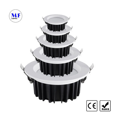 Đèn âm trần LED giá xuất xưởng có thể điều chỉnh độ sáng Triac 0-10V Dali Dali-2 Dt6 Dt8, Zigbee Tuya WiFi chống chói IP40 đèn âm trần bằng nhôm đúc cho khách sạn