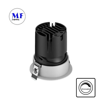 Ống kính quang học đèn LED âm trần chống chói COB, góc chùm 15-55°, chiếu sáng điều chỉnh 0-30°, đèn chiếu sáng âm trần DIP 110Vac 5CCT & có thể điều chỉnh độ sáng 200-240VAC